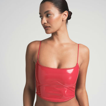 VINYL CROPPED CORSET