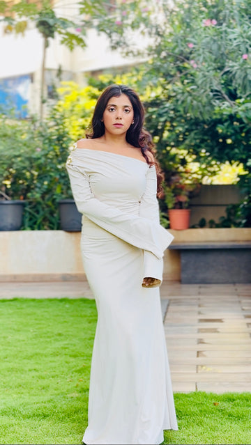 Rose off shoulder sculpted set