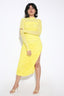 HIGH NECK MESH DRESS- SOLID