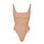 SKIMS SQUARE NECK BODYSUIT - OCHRE