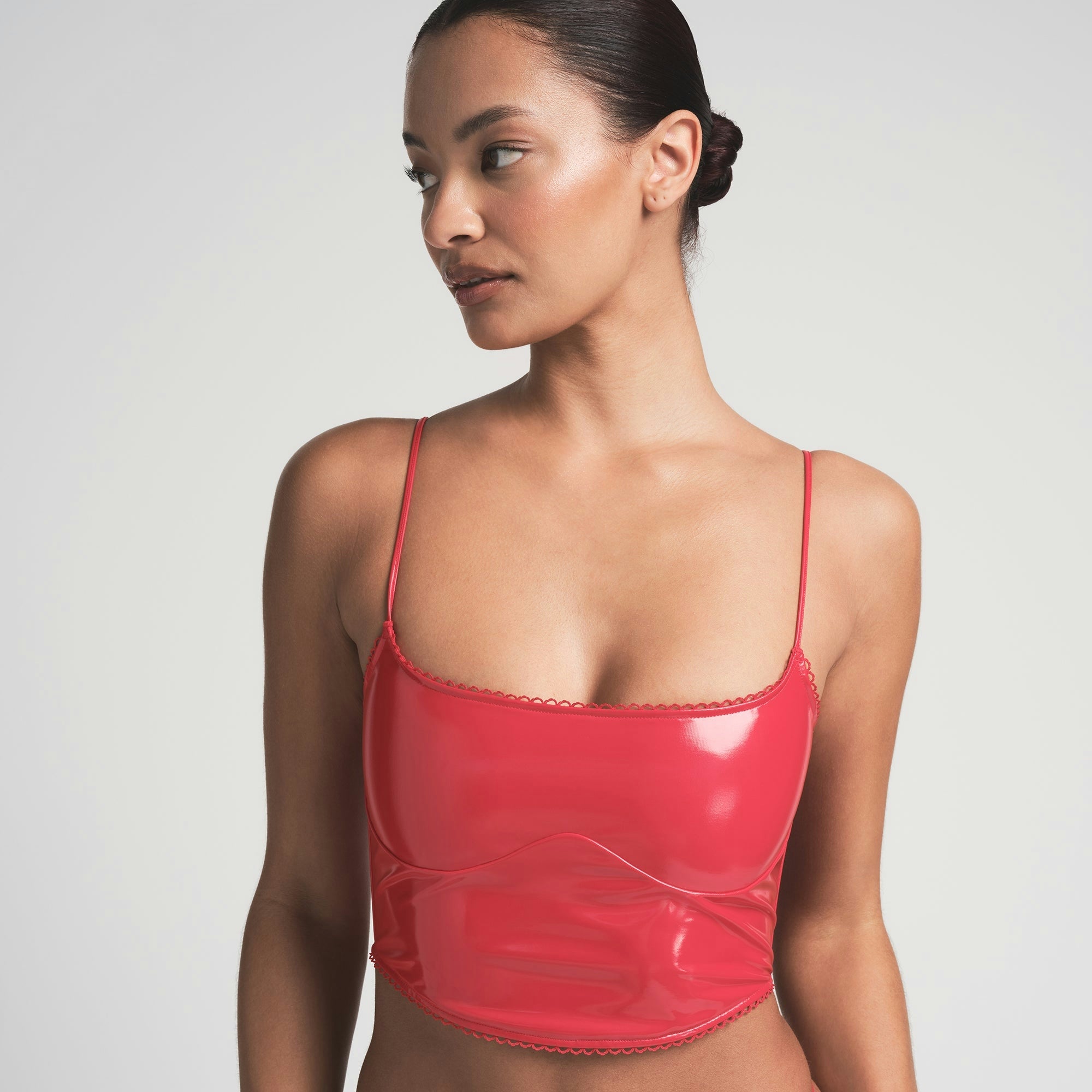 VINYL CROPPED CORSET