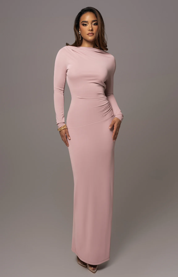 MAUVE SLIT MAXI DRESS