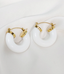 ZEEBA RESIN HOOP EARRINGS