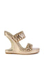 AZALEA WANG ROSAMONDE GOLD METALLIC BRAIDED SANDAL