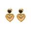 BLACK TENDERNESS HEART EARRINGS